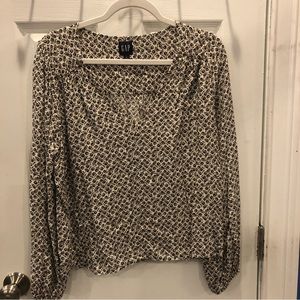 Gap Cropped Fall Blouse Large